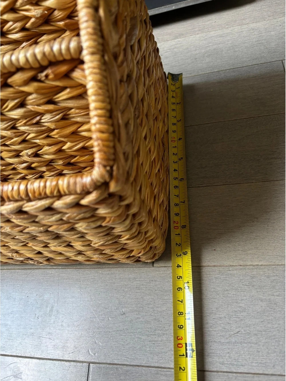 Woven Storage Basket with Multiple Compartments desk organizer mail holder